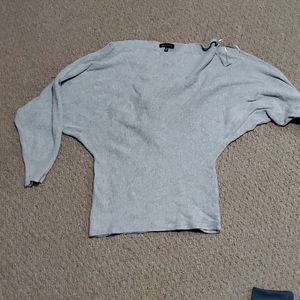 Off the shoulder grey sweater